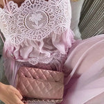Floral Lace Ruffle Crop Top and Lantern Trouser Set – product detail view 3