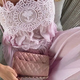 Floral Lace Ruffle Crop Top and Lantern Trouser Set – product detail view 3