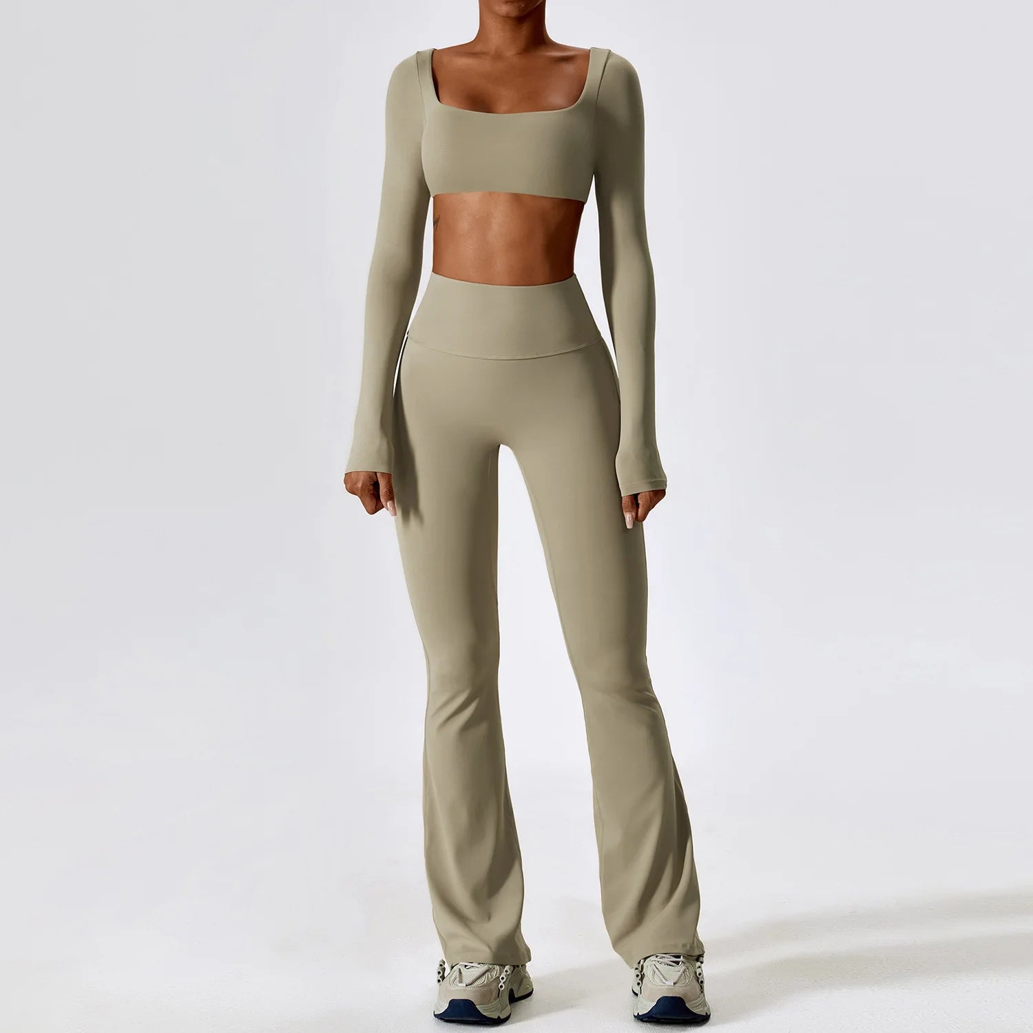 Seamless Two Piece Activewear Set with Long Sleeve Top – product detail view 1