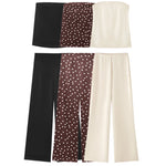 Satin Bustier and Wide Leg Trouser Set – product detail view 1