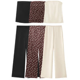Satin Bustier and Wide Leg Trouser Set – product detail view 1