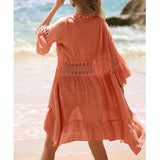 Darcy Flattering Tie-Front Tassel-Detail Beach Cover-Up – alternate product view