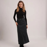 Pinstripe Denim Skirt