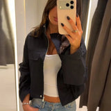 Onyx Relaxed High-Neck Zip Jacket