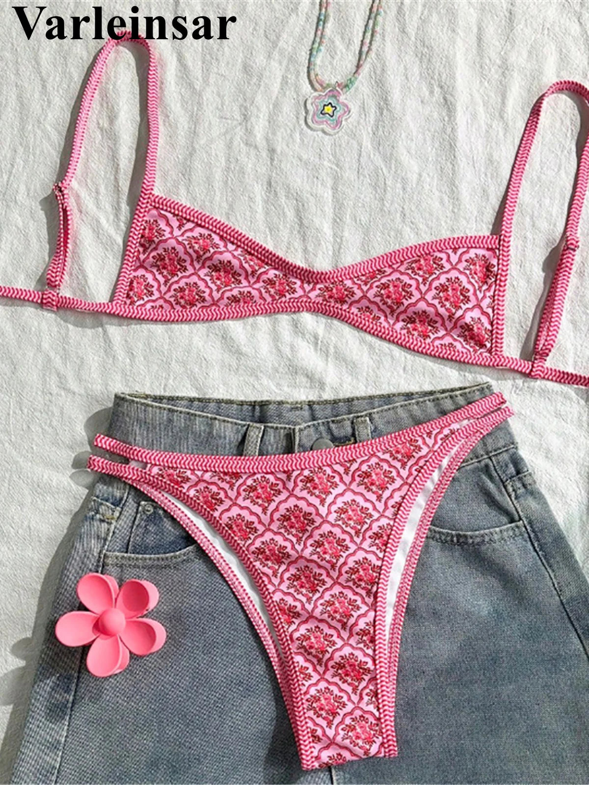Juno Flattering Floral Two-Piece Bikini Set – primary product view