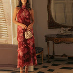 Riva Contemporary Floral Ruffle Maxi Dress – product detail view 4