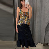 Haven Elegant Floral Open-Back Top – product detail view 1