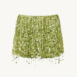 Sora Sequin Fringe Crop Top and Mini Skirt Separates