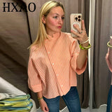 Mira Relaxed Asymmetric Striped Shirt
