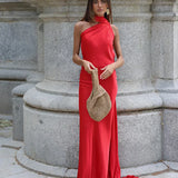Nora Elegant Open-Back Satin Maxi Dress – product detail view 7