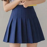 Pleated Skater Mini Skirt
