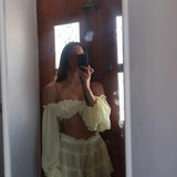 Isla Ruffled Beach Cover-Up Separates