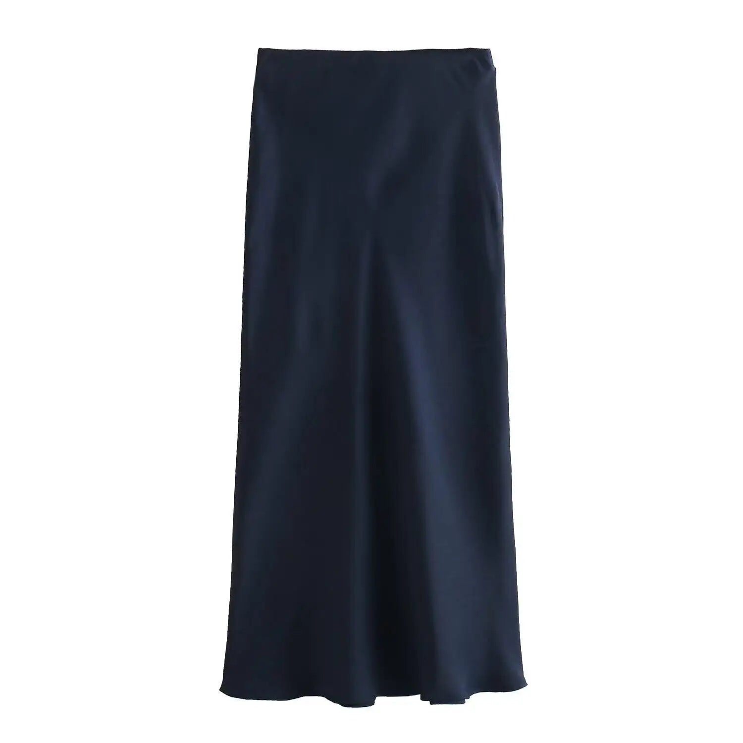 Satin Bias Cut Midi Skirt with High Waist – product detail view 12