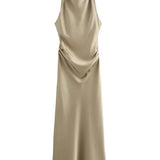 Satin Slip Midi Dress