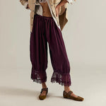 Floral Lace Lantern Trousers with Drawstring Waist – product detail view 13