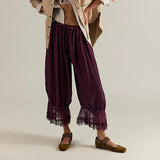 Floral Lace Lantern Trousers with Drawstring Waist – product detail view 13