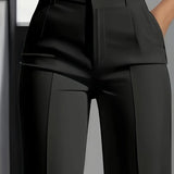 Tailored Straight-Cut Pants