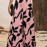 Printed Wide Leg Trousers with Relaxed Fit – product detail view 9