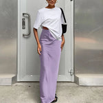 Satin Trumpet Maxi Skirt with High Waist – product detail view 4