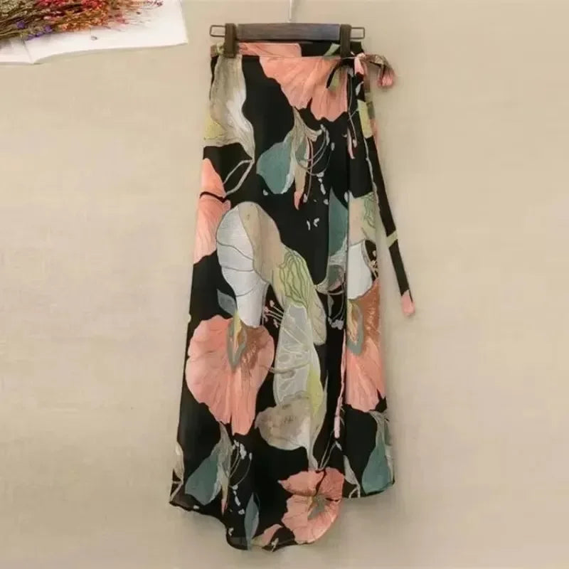 Marisol Floral Tie-Side Maxi Skirt