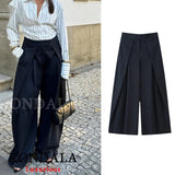 Pleated Wide Leg Trousers with Side Pockets – product detail view 2