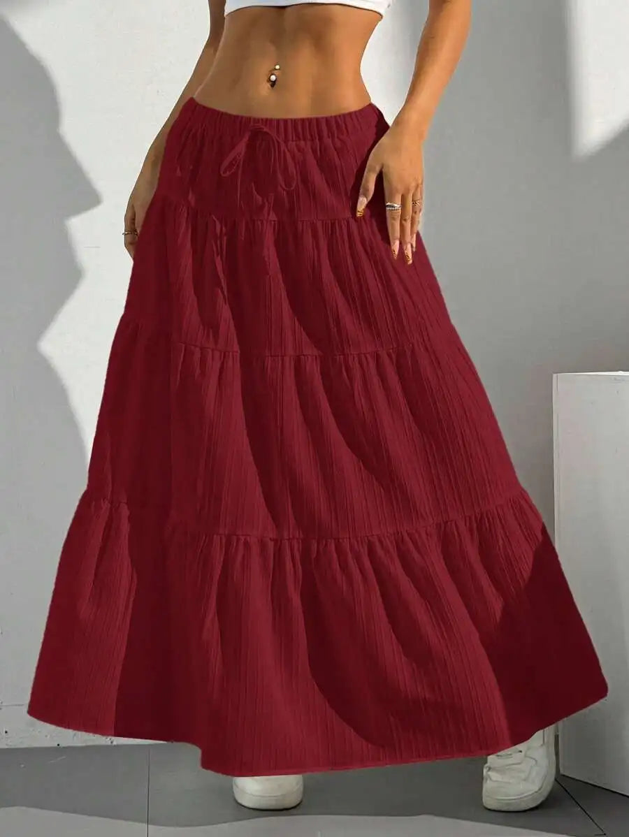 Panelled Maxi Skirt with Adjustable Straps – product detail view 8