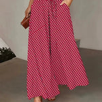 Polka Dot Wide Leg Trousers with Elastic Waist – product detail view 3