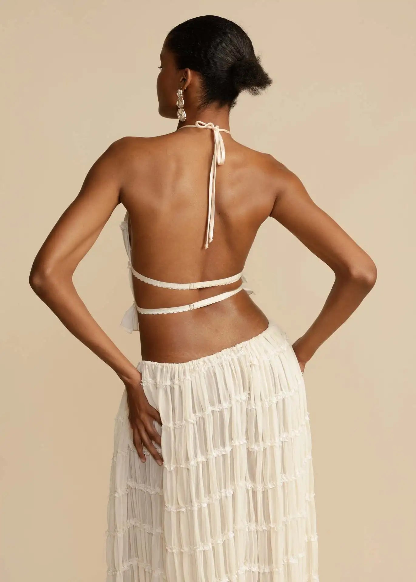 Halter Neck Top and Foldable Maxi Skirt Set – product detail view 5