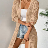Alba Longline Open-Front Knit Cardigan