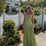 Ottilie Elegant Pleated Halter Maxi Dress – product detail view 4