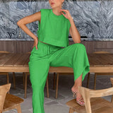 Solène Relaxed Linen Pant Set