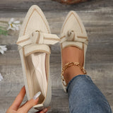 Romy Comfortable Knit Pointed-Toe Loafers – product detail view 3