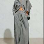 Sable Elegant Long-Sleeve Trouser Set – primary product view