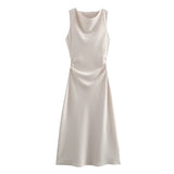 Satin Slip Midi Dress