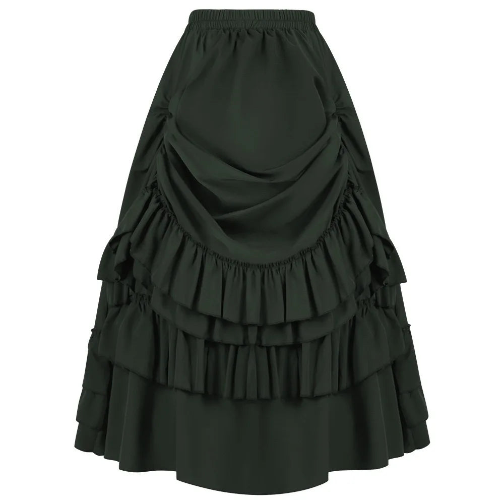 Tiered Ruffle Maxi Skirt with High Waist – product detail view 2