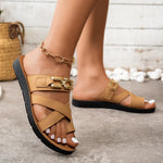 Esme Comfortable Lace Slip-On Sandals – primary product view