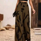 Printed Wide Leg Trousers with Relaxed Fit – product detail view 5