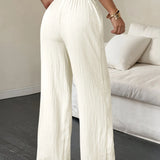 Pleated Wide Leg Trousers with High Waist – product detail view 3