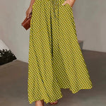 Polka Dot Wide Leg Trousers with Elastic Waist – product detail view 5