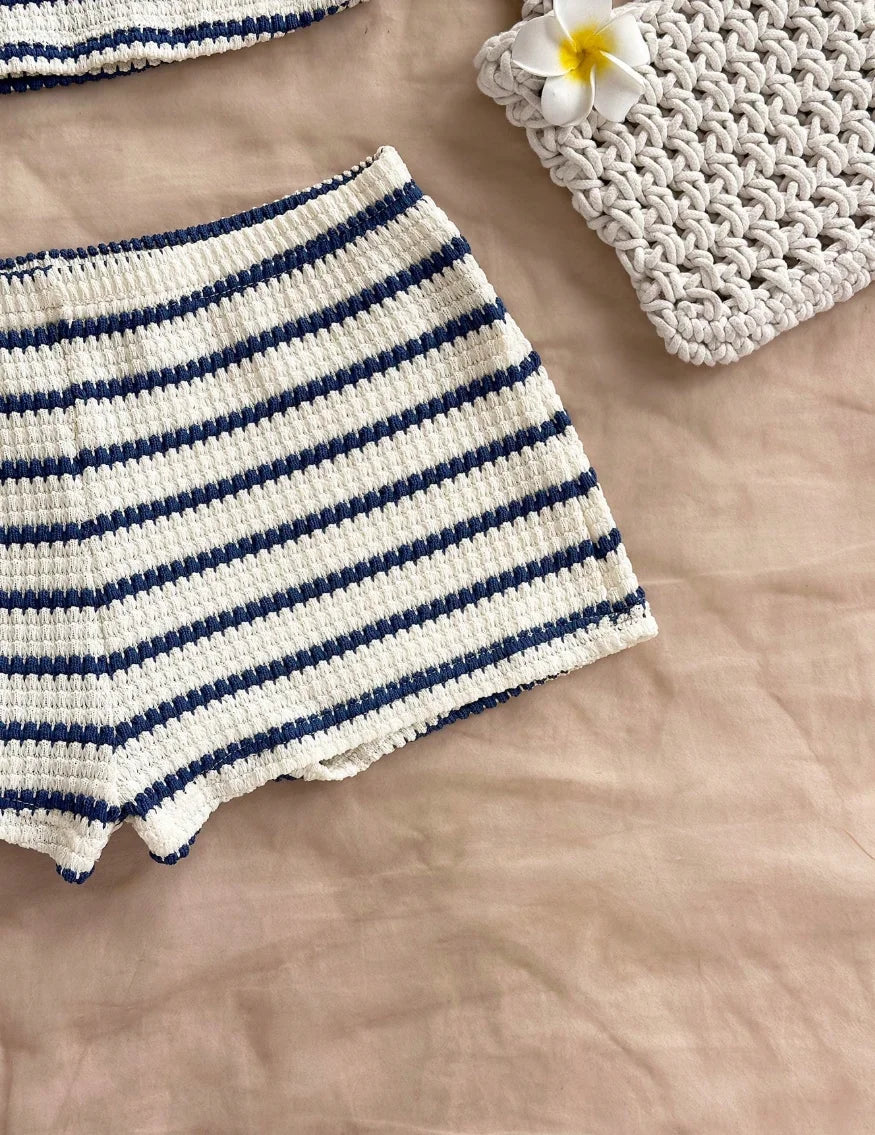 Jade Relaxed Open-Back Knit Shorts Set – product detail view 3