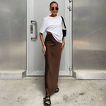 Satin Trumpet Maxi Skirt with High Waist – product detail view 7