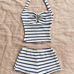 Jade Relaxed Open-Back Knit Shorts Set – alternate product view