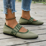 Knit Ballet Flats with Pointed Toe