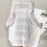 Alba Longline Open-Front Knit Cardigan