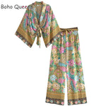 Odette Lightweight Floral Wide-Leg Beach Trouser Set – primary product view