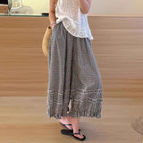 Monochrome Check Lantern Trousers with Cropped Leg – product detail view 2