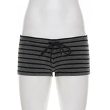 Amelie Elegant Striped Off-Shoulder Shorts Set – product detail view 4