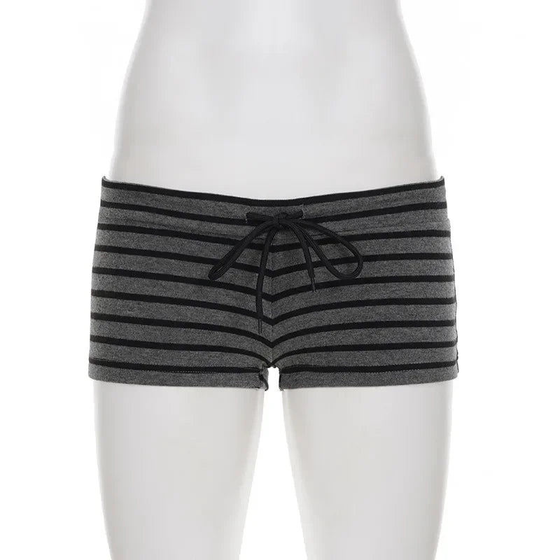 Amelie Elegant Striped Off-Shoulder Shorts Set – product detail view 4