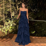 Thalia Elegant Ruffle Ruched Maxi Dress – product detail view 4