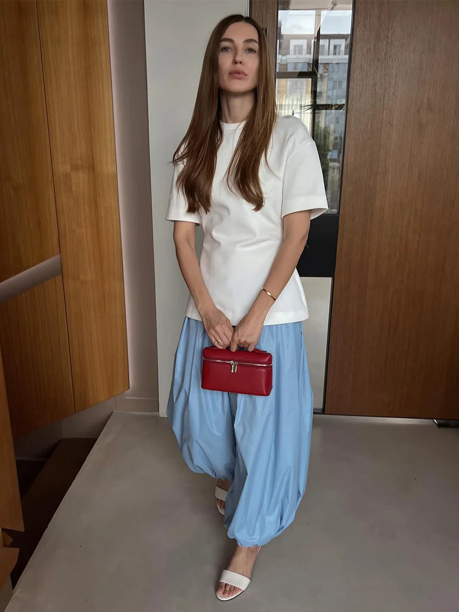 Cotton Lantern Trousers with Wide Leg – product detail view 5